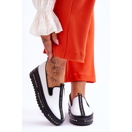 S.Barski Damensneaker aus Leder zum Hineinschlüpfen Weiß Nathalie 1