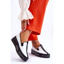 S.Barski Damensneaker aus Leder zum Hineinschlüpfen Weiß Nathalie 2