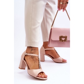 S.Barski Damensandalen aus Wildleder Beige Florines 2