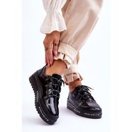 S.Barski Schwarze Chantal-Sneaker aus Lackleder 2