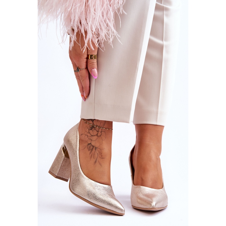 Lewski Shoes Lederpumps Lewski 3117 Gold golden 1