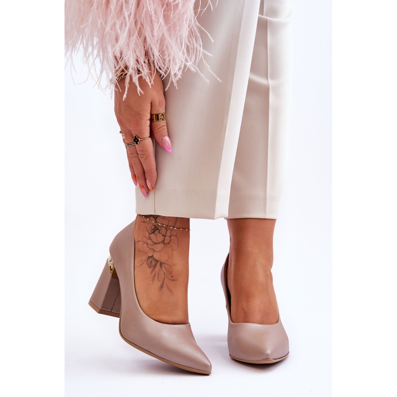 Lewski Lederpumps Links 3117 Beige 1
