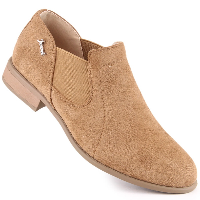 Beige Wildleder-Slipper für Damen Jezzi ASA142-26A 1