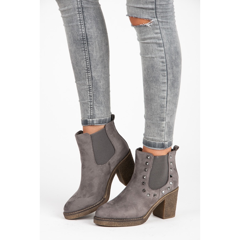 Seastar Stiefel mit Nieten grau 2