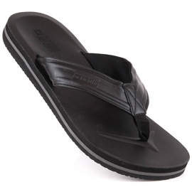 Herren-Flip-Flops aus ökologischem Leder schwarz Big Star LL174605 2