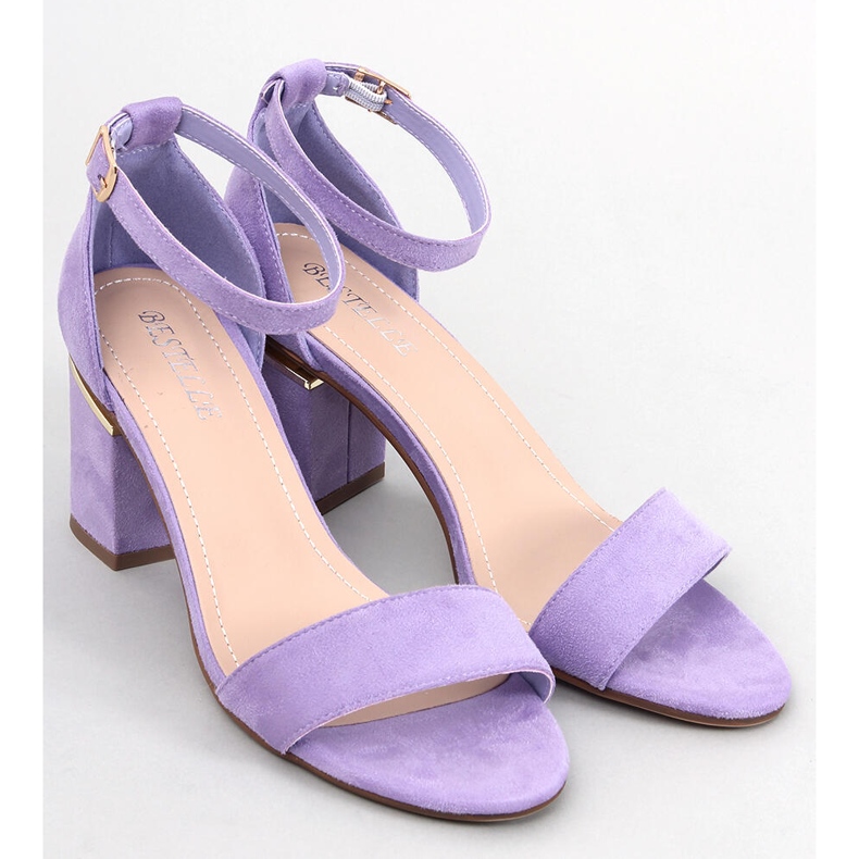 BM Dicarlo LT.PURPLE Wildleder-Sandalen mit Absatz lila 1