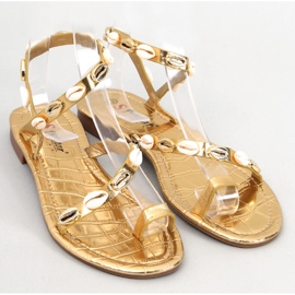 Seastar Askren Gold Flip-Flops mit Muscheln golden 1