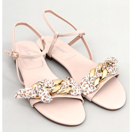 Agena Beige Kettensandalen 1