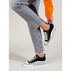 Damen-Plateau-Sneaker Shelovet schwarz 2