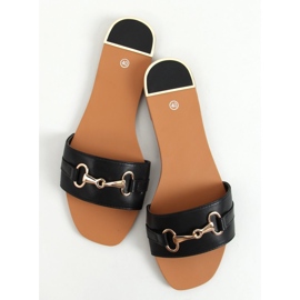 Galerie Schwarze Damenhausschuhe 1