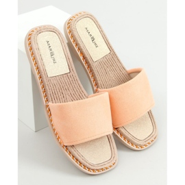 Daniels Orange Damen Wildlederhausschuhe 1