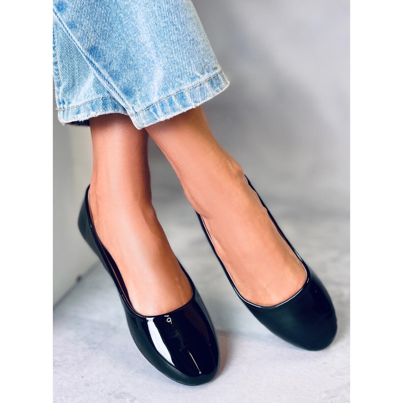 Cargil Schwarz lackierte Ballerinas 1