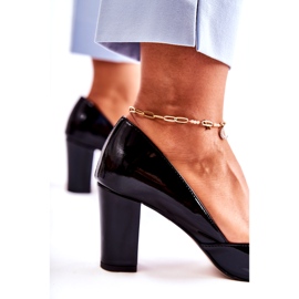 Alberto Violli Lackierte Frauenpumpen auf dem schwarzen Pfosten 4