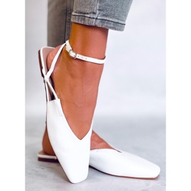 BM Ballerinas mit offener Ferse von Gianna White weiß 2