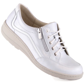 Silberne Damen-Lederkeilschuhe Helios 411 1