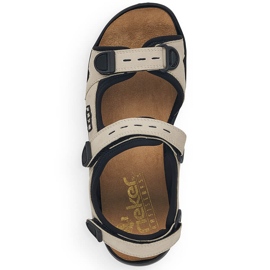Bequeme Damen Sportsandalen mit Klettverschluss beige Rieker 64582-60 8