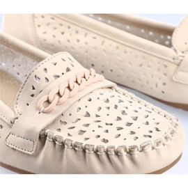 Bequemer durchbrochener Damen-Loafer Rieker 40068-60 beige 2