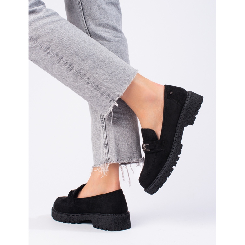 W. Potocki Damen Wildlederloafer Potocki schwarz 1