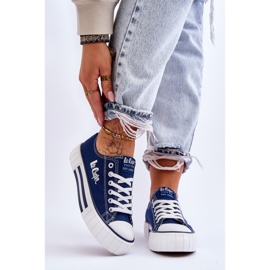 Damen Sneakers auf der Plattform Lee Cooper LCW-23-31-1803L Marineblau 1