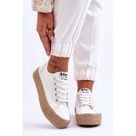 Modischer geflochtener Sneaker Lee Cooper LCW-23-31-1796L Weiß 1