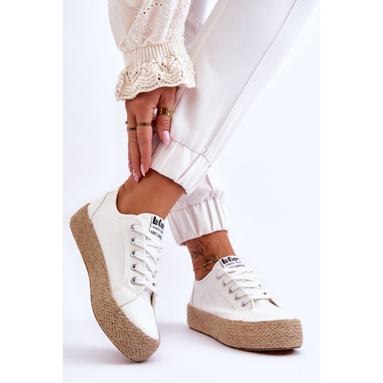 Modischer geflochtener Sneaker Lee Cooper LCW-23-31-1796L Weiß 2