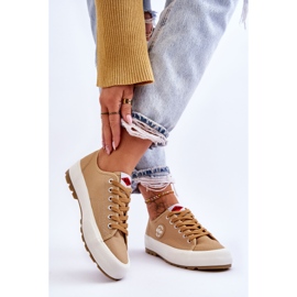 Damen Low Plateau Sneakers Lee Cooper LCW-23-44-1655L Beige 2