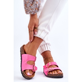 Damen Slip-On Cork Soles Neon Pink Cortina rosa 2