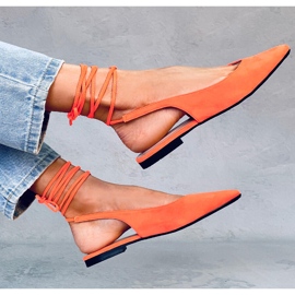 BM Ballerinas zum Schnüren von Dentoni Orange 2