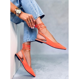 BM Ballerinas zum Schnüren von Dentoni Orange 4