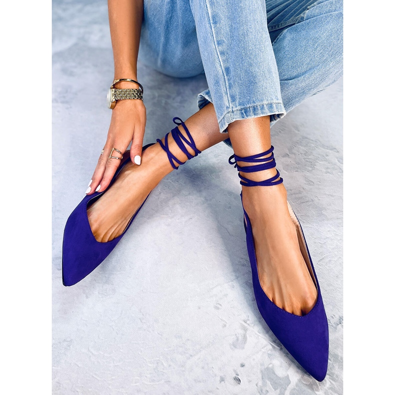 BM Dentoni Violette Ballerinas zum Schnüren 1