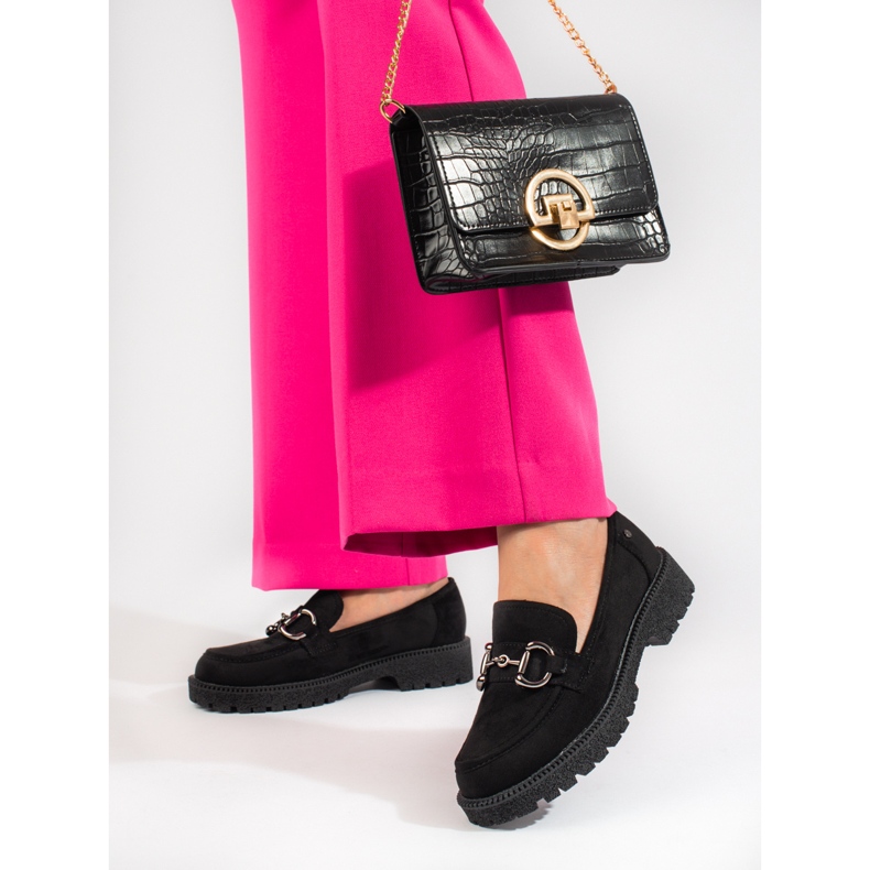 W. Potocki Schwarze Wildleder-Loafer von Potocki 1