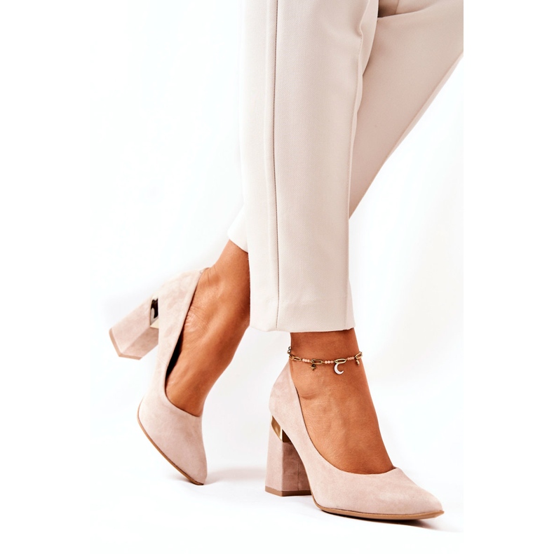 Lewski Shoes Wildleder Pumps Lewski 3117 Beige 4