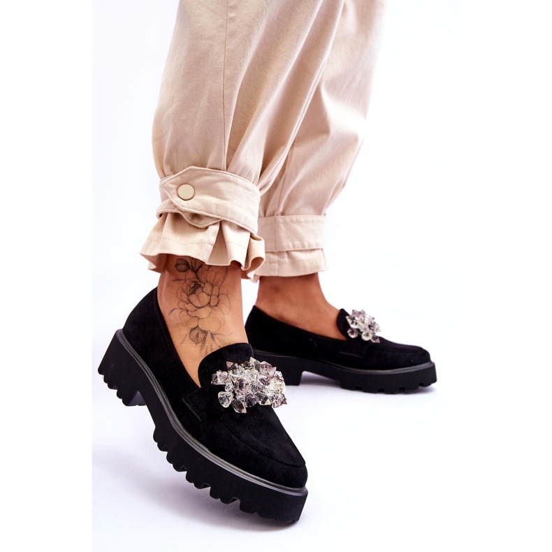 FB2 Verschönerte Plateauschuhe für Damen Schwarz Brenda 2