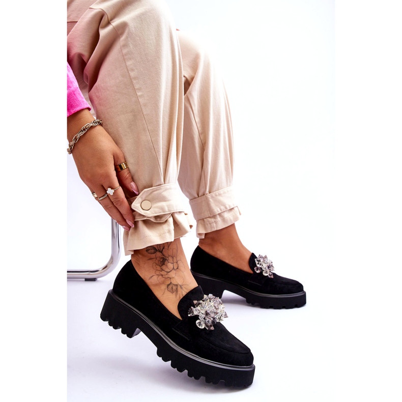 FB2 Verschönerte Plateauschuhe für Damen Schwarz Brenda 5