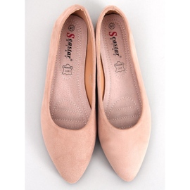 BM Keys Ballerinas aus khakifarbenem Leder mit Innensohle beige 2