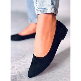 BM Ballerinas mit Leder Keys Black Einsatz schwarz 2