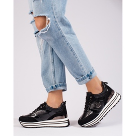 W. Potocki Schwarze Potocki Keilsneaker für Damen 2