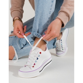 Damen-Plateau-Sneaker Shelovet weiß 2