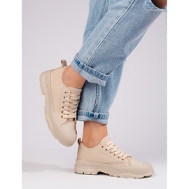 Klassische Damen-Sneaker auf der Shelovet-Plattform beige 1