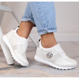 Damen Sportschuhe mit verstecktem Keil weiß Jezzi ASA170-11 1