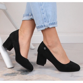 Schwarze Wildlederpumps für Damen eVento 5952 1