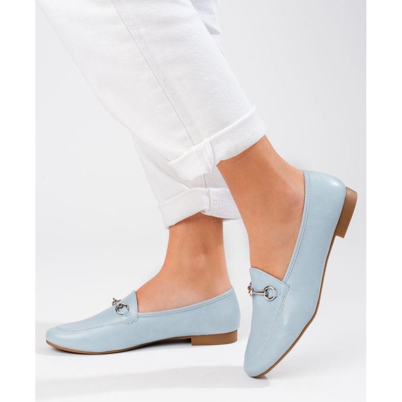 Blaue Damenmokassins von Vinceza 2