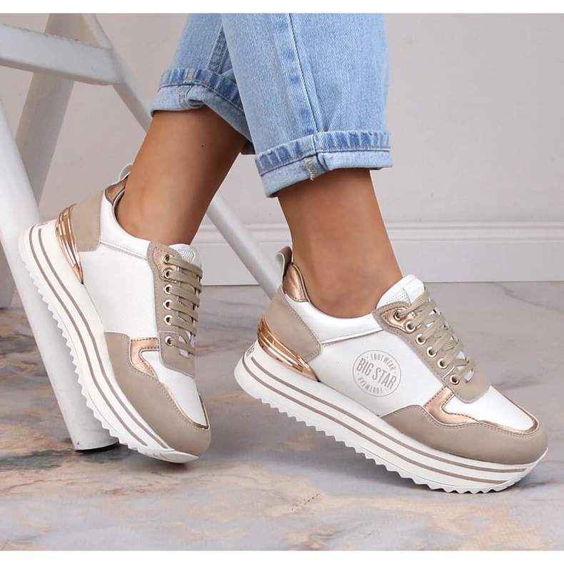Damen Sportschuhe Turnschuhe auf der Plattform mehrfarbig Big Star LL274584 1