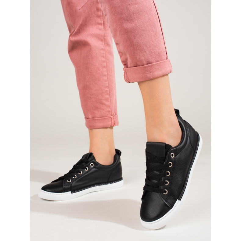 Schwarze klassische Damenturnschuhe von Shelovet 2