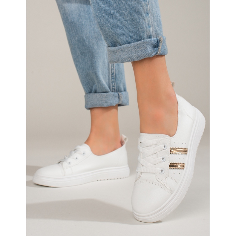 Damen Sportschuhe Shelovet weiße Turnschuhe 1