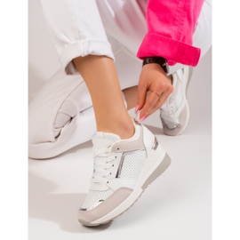 Weiße Keilsneaker von Shelovet für Damen 1