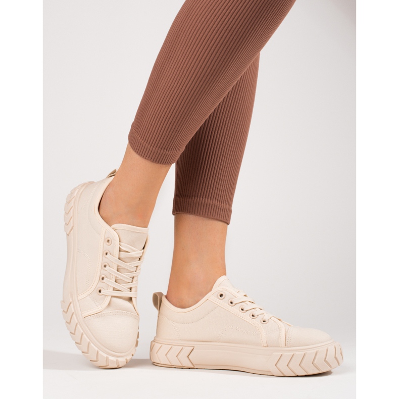 Beige Turnschuhe für Damen von Shelovet 1