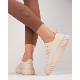Beige Turnschuhe für Damen von Shelovet 2