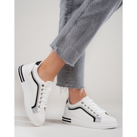 Shelovet-Sneakers für Damen auf einem hohen Plateau in Weiß 1