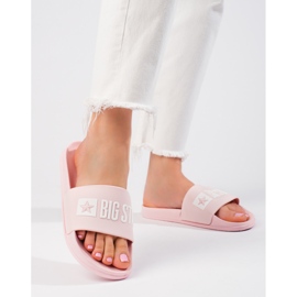 Klassische rosa Damenhausschuhe Big Star FF274A201600 2